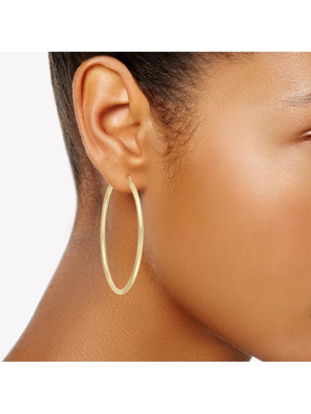 Macy's Round Hoop Earrings - 14k Gold Over Sterling Silver